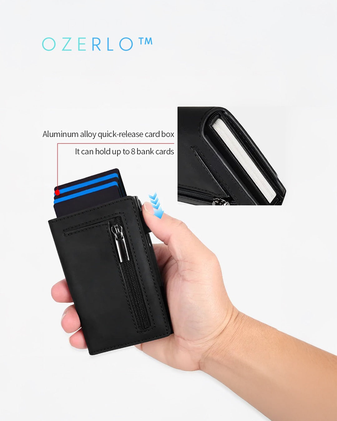 card sldier wallet in hand how it works