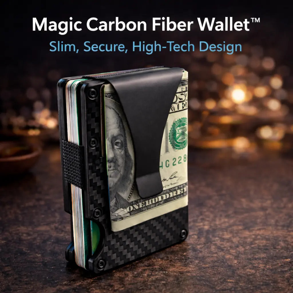 Best Ridge Wallet Alternative | Magic Carbon Fiber RFID Wallet