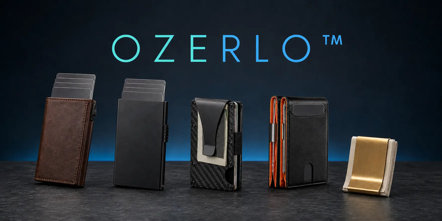 SFive Ozerlo wallets including pop-up, slim metal, carbon-fiber-style and money clip designs