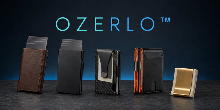 SFive Ozerlo wallets including pop-up, slim metal, carbon-fiber-style and money clip designs