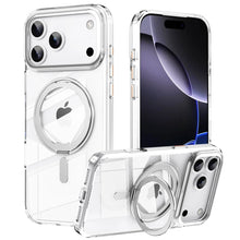 Load image into Gallery viewer, Clear phone case with Apple logo and design on a white background