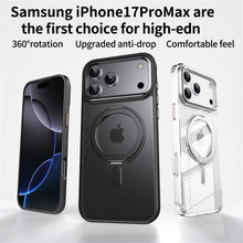 Load image into Gallery viewer, Phone case with Apple logo on a white background, featuring text about Samsung iPhone 17 Pro Max.