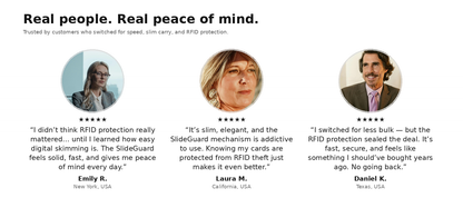 ozerlo slideguard  reviews with customer testimonials on a white background